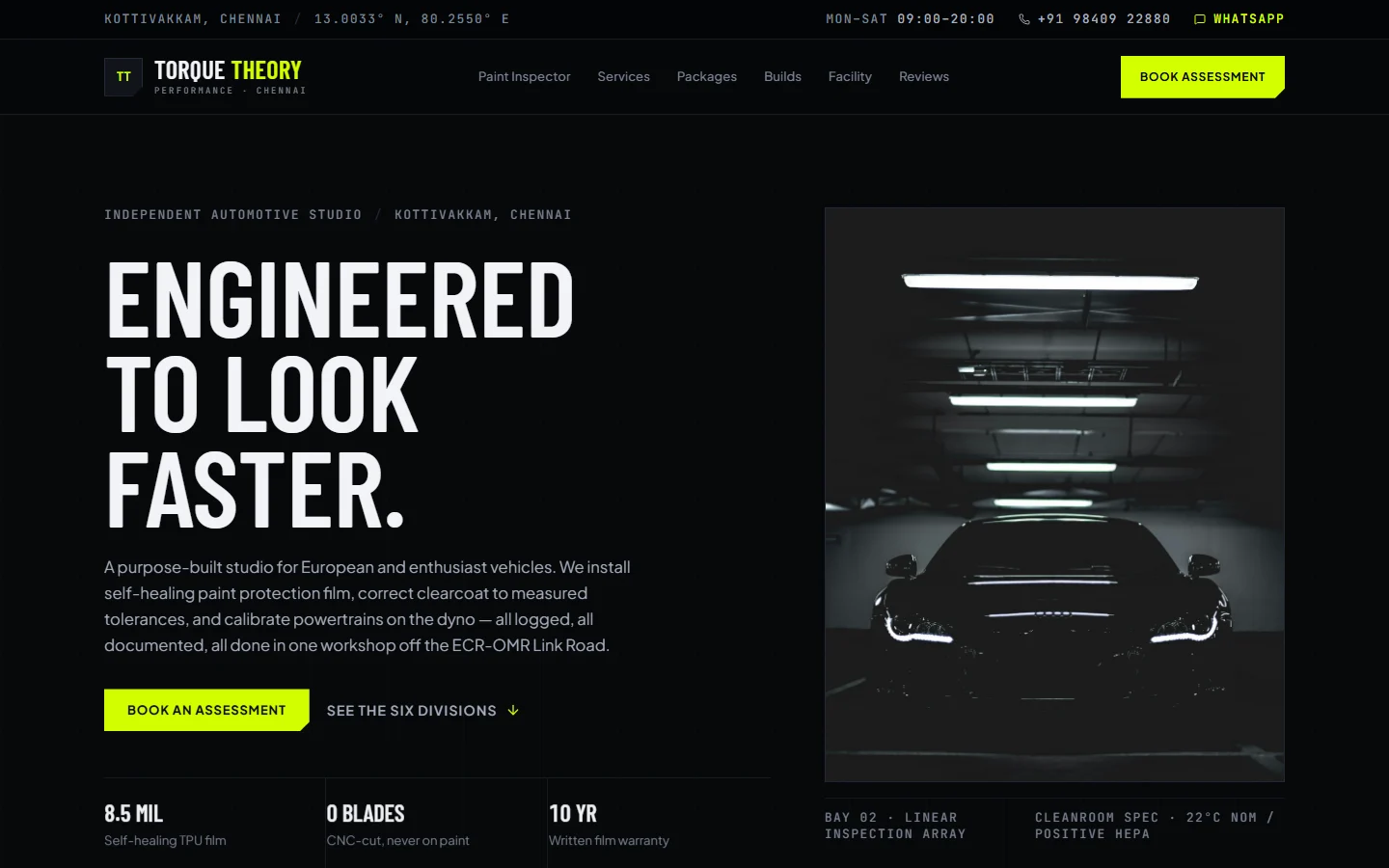 Torque Theory Performance desktop study featuring high-performance chassis calibration.